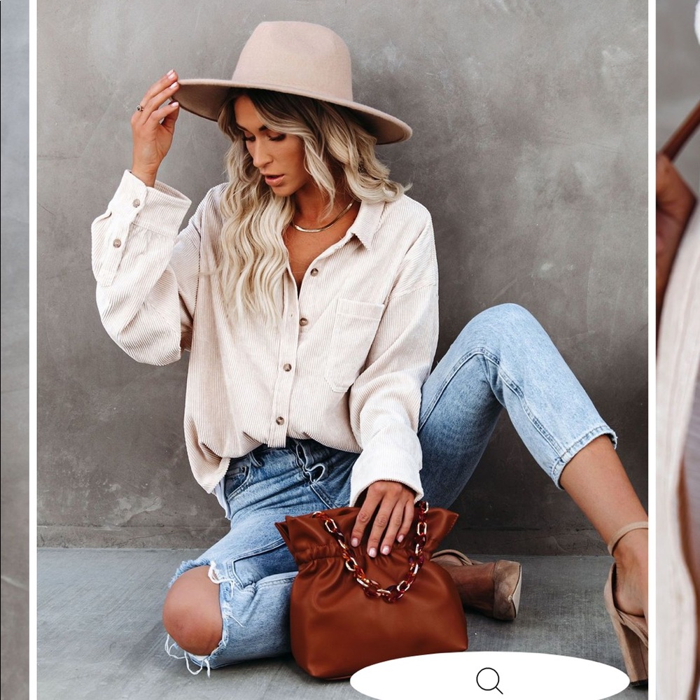 Kamryn corduroy button down top